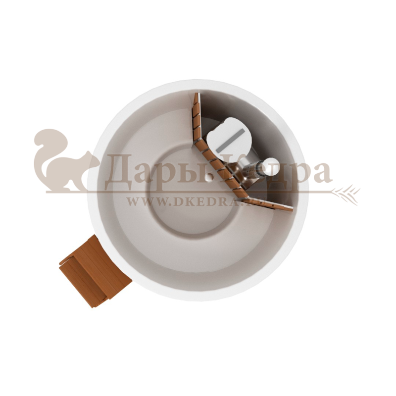 Финская круглая композитная купель с подогревом (с печкой)  «Премиум 220 35 квт»