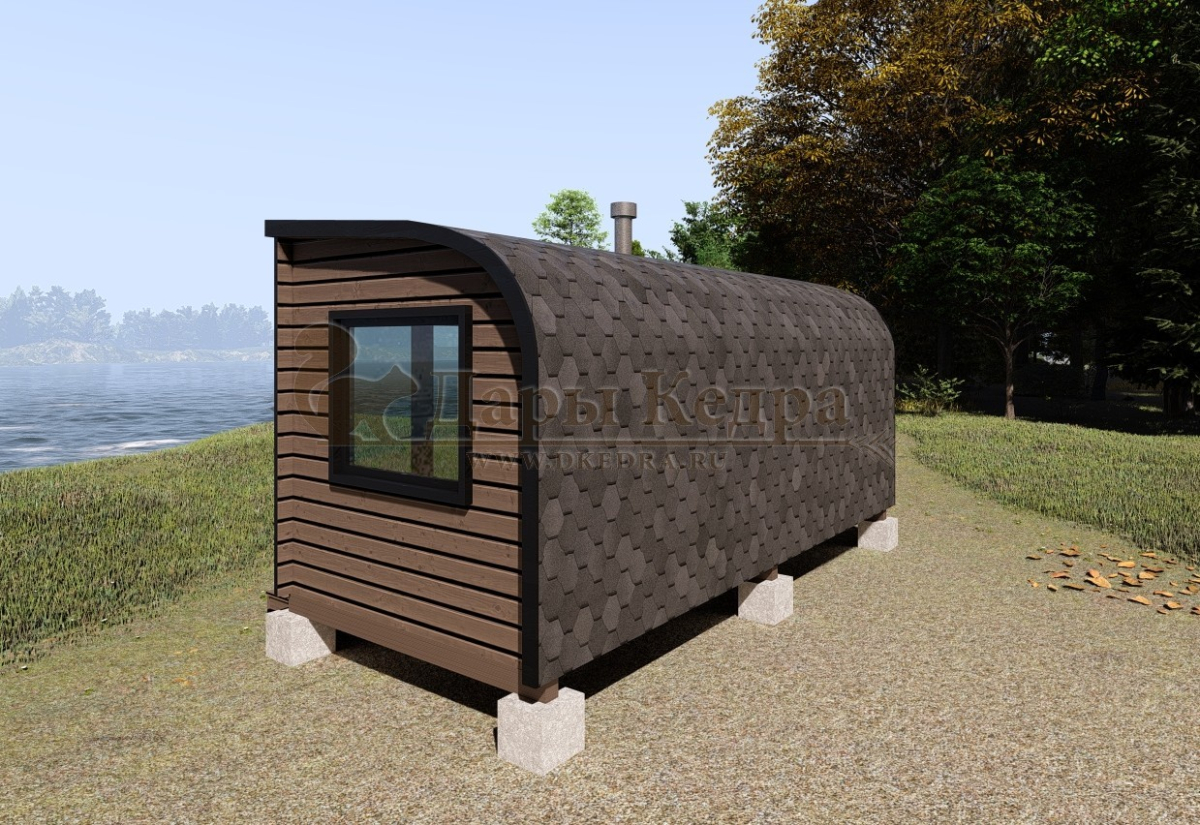 Баня «Парус» из кедра 5х2,35 м