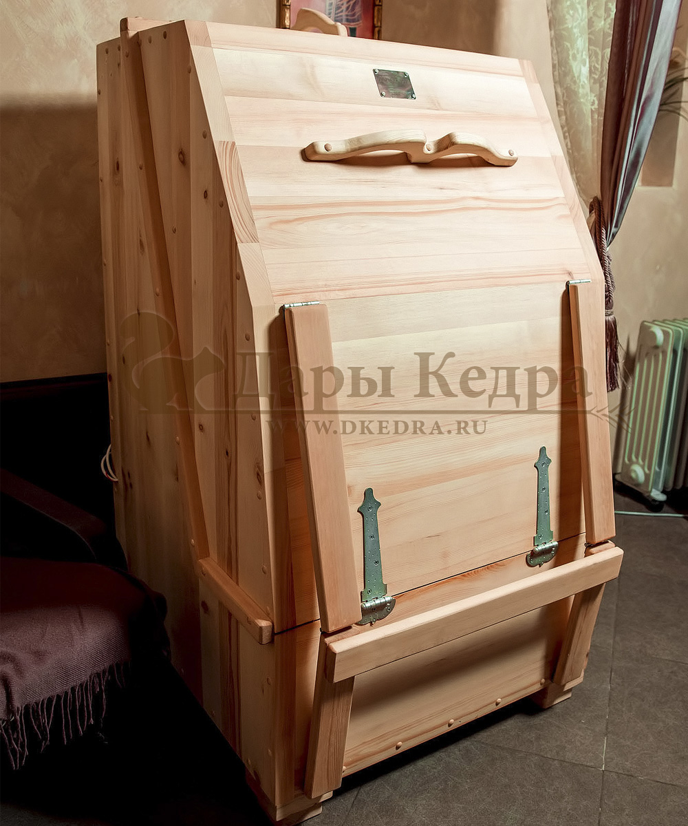 Кедровая бочка (фитобочка) квадратная «Профессиональная» Кедровая бочка (фитобочка) квадратная «Профессиональная»